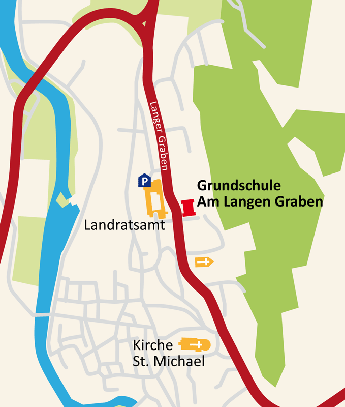 Anfahrt Grundschule Am Langen Graben